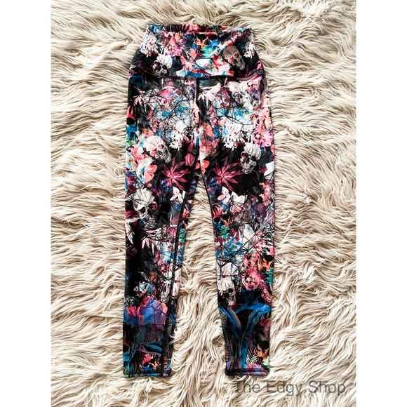 Evolution and Creation Pants - Evolution and Creation | Skull Floral Geometric Crop / Capri Leggings